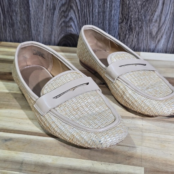 ASOS Design Raffia Woven‎ Loafers Penny Slip On Flats Natural Neutral US 9 - Picture 7 of 15